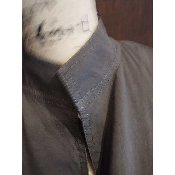 Eileen Fisher Petite Small PS Gray Linen Blend Open Blazer Minimalist Jacket - Picture 2 of 6